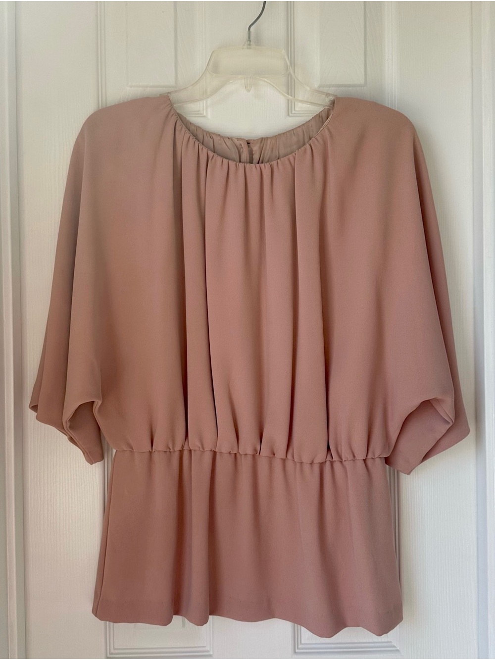 Trina Turk Dusty Rose Long Sleeve Blouson blouse